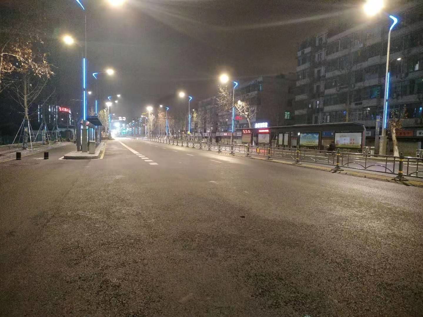 Las calles vacías de Wuhan, China