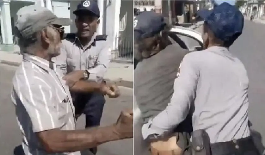 Maltrato policial en Cuba golpean a un anciano ciego y a su hijo