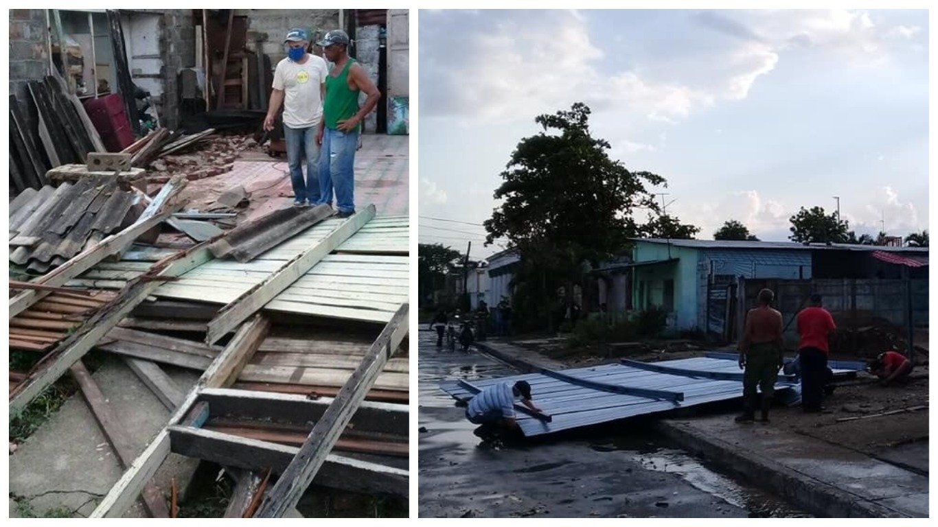 A solo horas de terminar la cuarentena, una fuerte tormenta local azota el poblado de Florida, en Camagüey