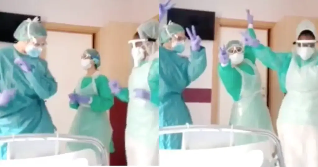 Enfermera cubana en España pone a bailar a sus compañeras del hospital al ritmo de Celia Cruz