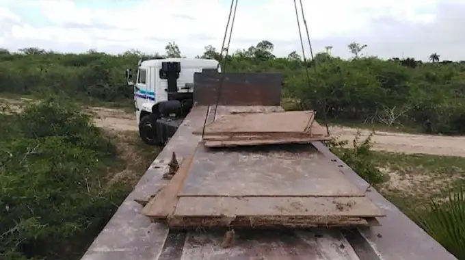 Varias planchas de acero al carbono, con un peso total de 30 toneladas, fueron ocupadas en la zona periférica de Las Tunas por fuerzas del Ministerio del Interior.