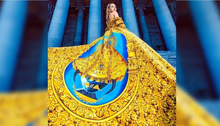 Causa sensación en las redes sociales vestido en homenaje a la Virgen de la Caridad