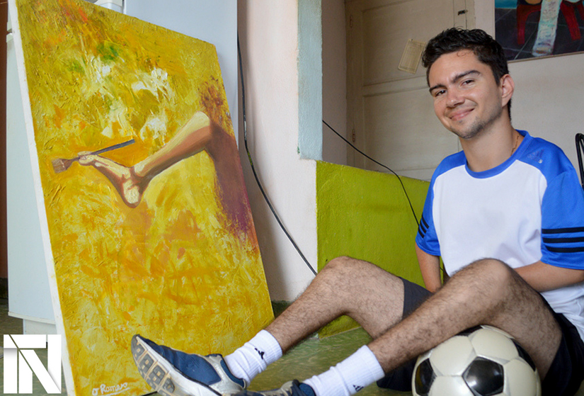 Orlandito, un cubano que sueña ser famosos con sus pinturas hechas con sus pies