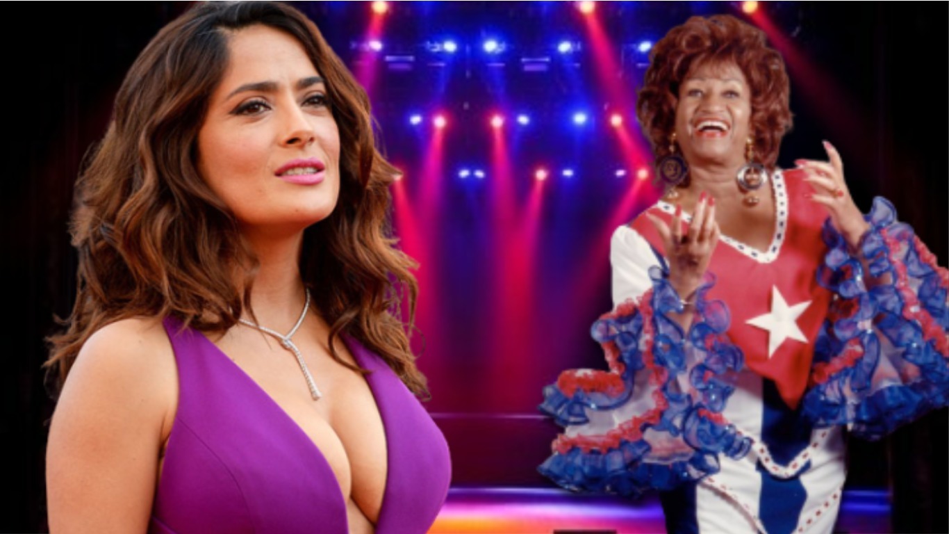 A ritmo de Celia Cruz y con sabor de salsa cubana, la actriz Salma Hayek disfruta de su viaje por carretera en Grecia