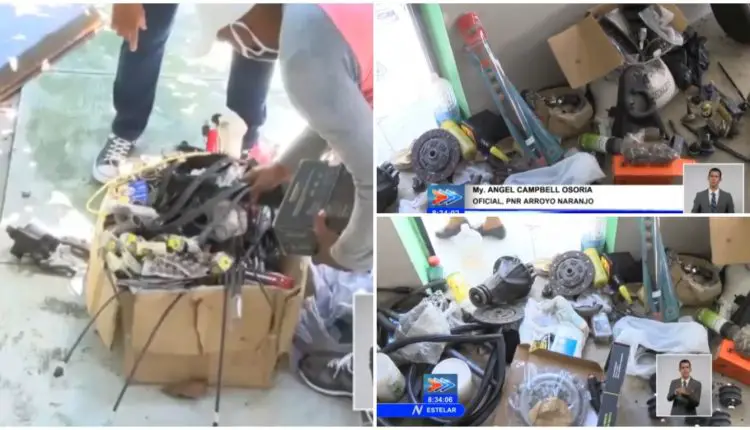 Operativo policial contra tienda clandestina de piezas de automóviles en La Habana
