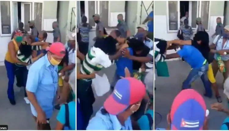 Se formó!!! Tremenda bronca entre dos cubanas en la cola para comprar pollo