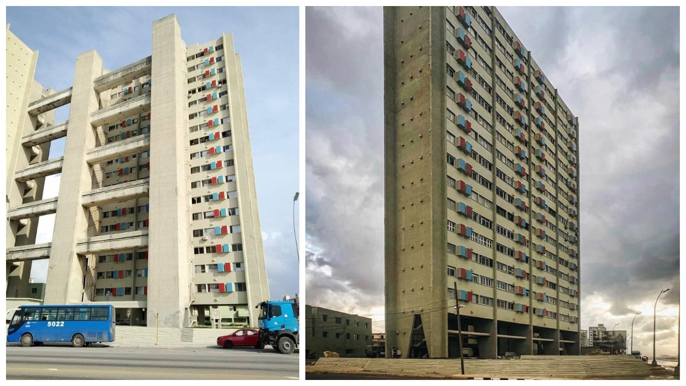 Edificio Girón, la arquitectura brutalista que se alza frente al Malecón de La Habana
