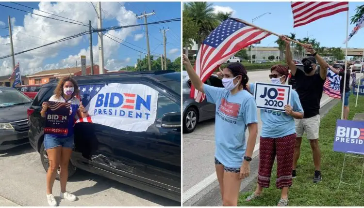 Exiliados cubanos realizaron una caravana por las calles de Miami en apoyo a Joe Biden