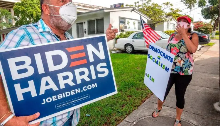 Viral!!! Video de dos cubanos enfrentados a gritos en Miami: uno que apoya a Biden, mientras la otra a Trump