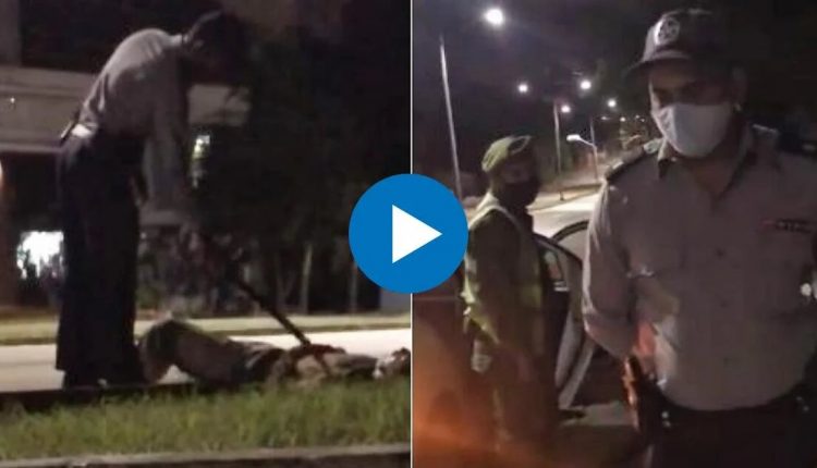vJóvenes cubanos se enfrentan a un grupo de policías por maltratar a un adolescente en estado de embriaguez