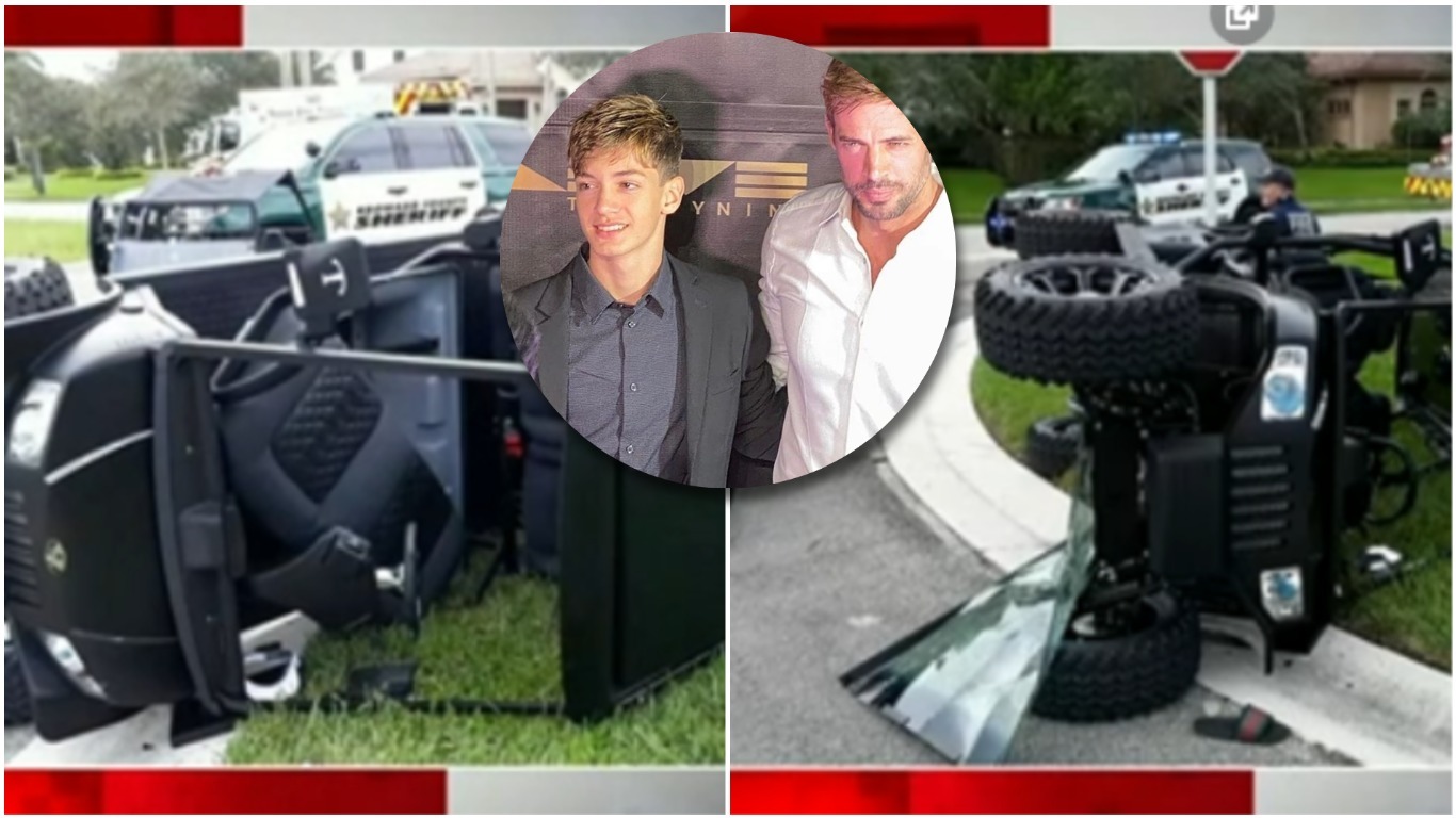 Sale a la luz el video del accidente automovilístico y la dramática llamada del hijo de William Levy al 911 para pedir ayuda urgente