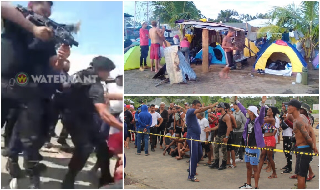 Cientos de migrantes cubanos varados en Surinam son desalojados por la fuerza por el ejército y recluidos en una unidad militar