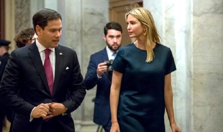 Senador cubanoamericano Marco Rubio le planta carrera a Ivanka Trump tras fuerte rumores que quiere tumbarle el puesto en el Congreso de EEUU