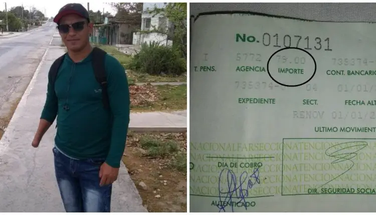 Joven cubano denuncia que tras perder una mano en el Servicio Militar Obligatorio solo está recibiendo una pensión del Gobierno de 79 pesos mensuales