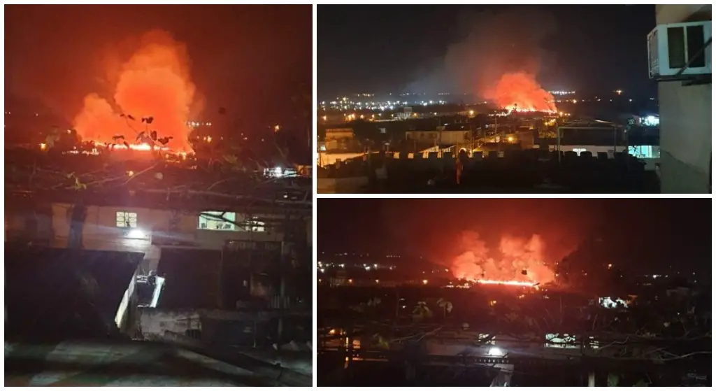Incendio de grandes proporciones en Matanzas casi arrasa el Estadio Victoria de Girón