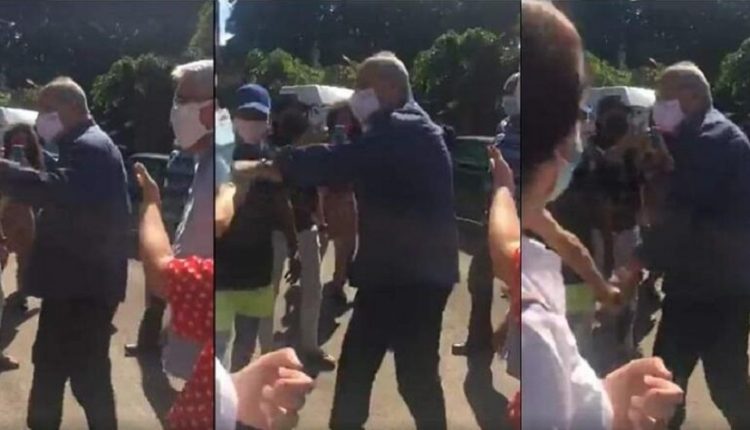Salen a la luz las imágenes del ministro y el de Cultura de Cuba agrediendo a los jóvenes que se manifestaban frente a su ministerio