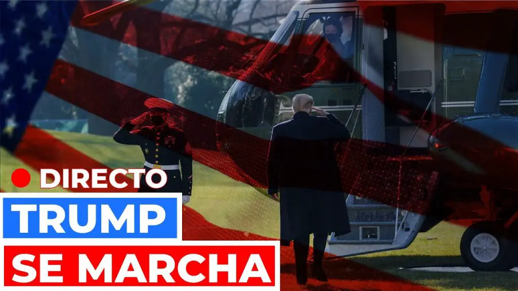 Donald Trump abandona la Casa Blanca en el Marine One por última vez como presidente de Estados Unidos