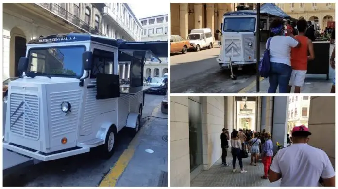 El food-truck del Hotel Parque Central causa sensación en La Habana entre los cubanos que intentan comprar alimentos en moneda nacional
