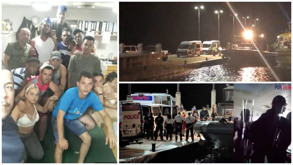 Fuerzas Especiales desalojan por la fuerza a un grupo de balseros cubanos que estaban atrincherados en un barco en Islas Caimán