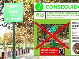 Partido político español VOX logra que le retiren el nombre del Che a una importante plaza y a una de las calles principales de Zaragoza