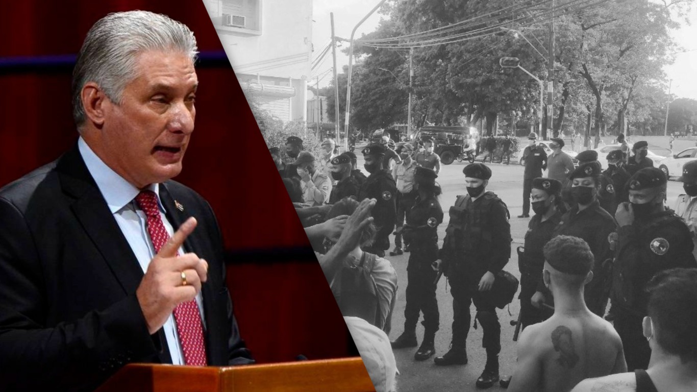 Díaz-Canel dice que Cuba es una "rara dictadura" que no reprime a su pueblo ni a su oposición