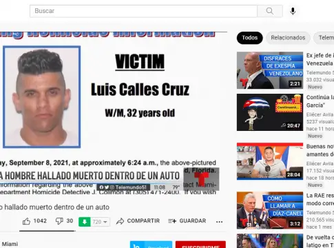 Encuentran en la cajuela de un carro en Miami el cadáver de un cubano de 32 años de edad
