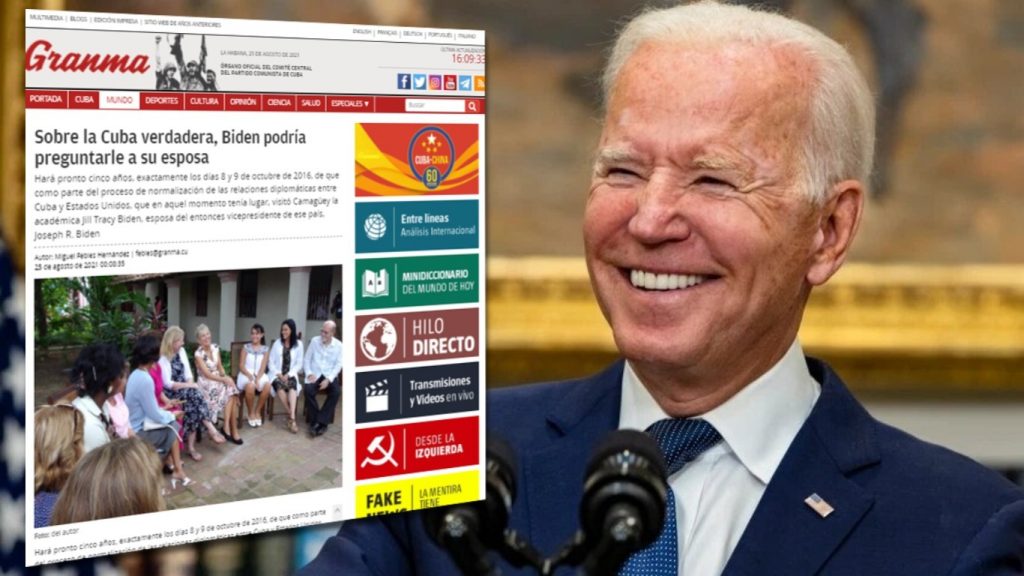 Prensa oficialista sugiera a la esposa de Joe Biden que le pida que inicie el "deshielo", recordándole el viaje que ella hizo hace unos años a Cuba