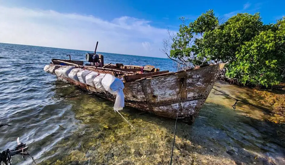 Arrestan a 13 balseros cubanos que llegaron a Big Pine Key en una embarcación rústica