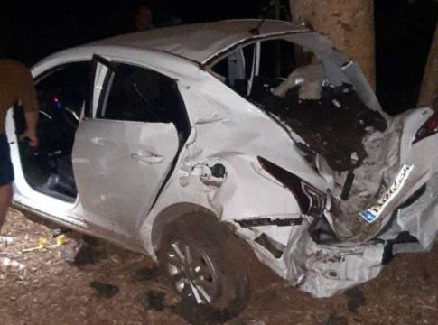 Tres heridos deja accidente de auto de turismo en Matanzas