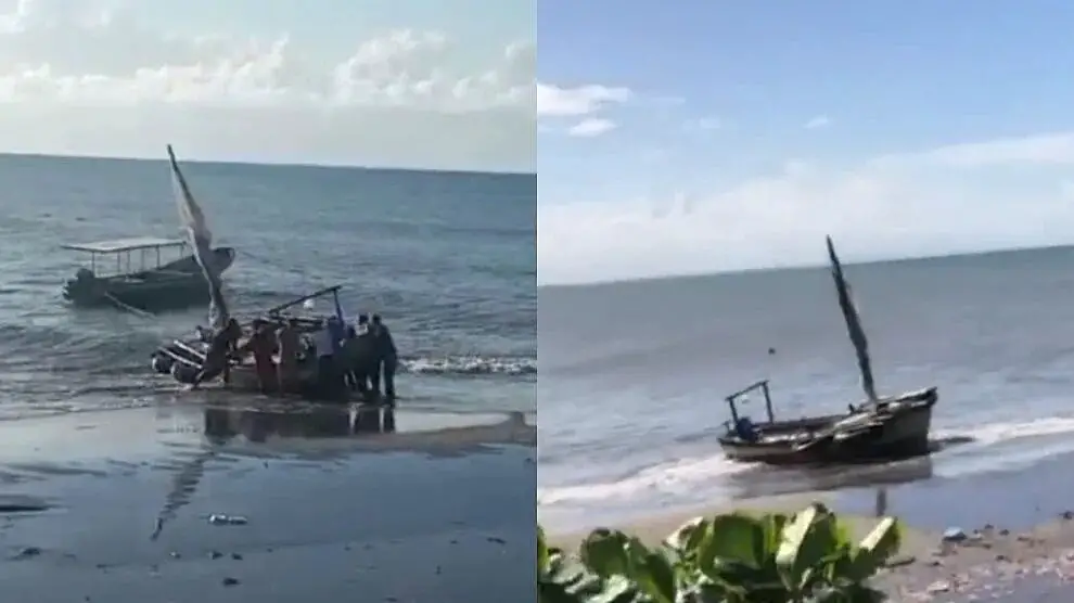 Grupo de balseros cubanos llegan a playa de Honduras tras diez días en el mar