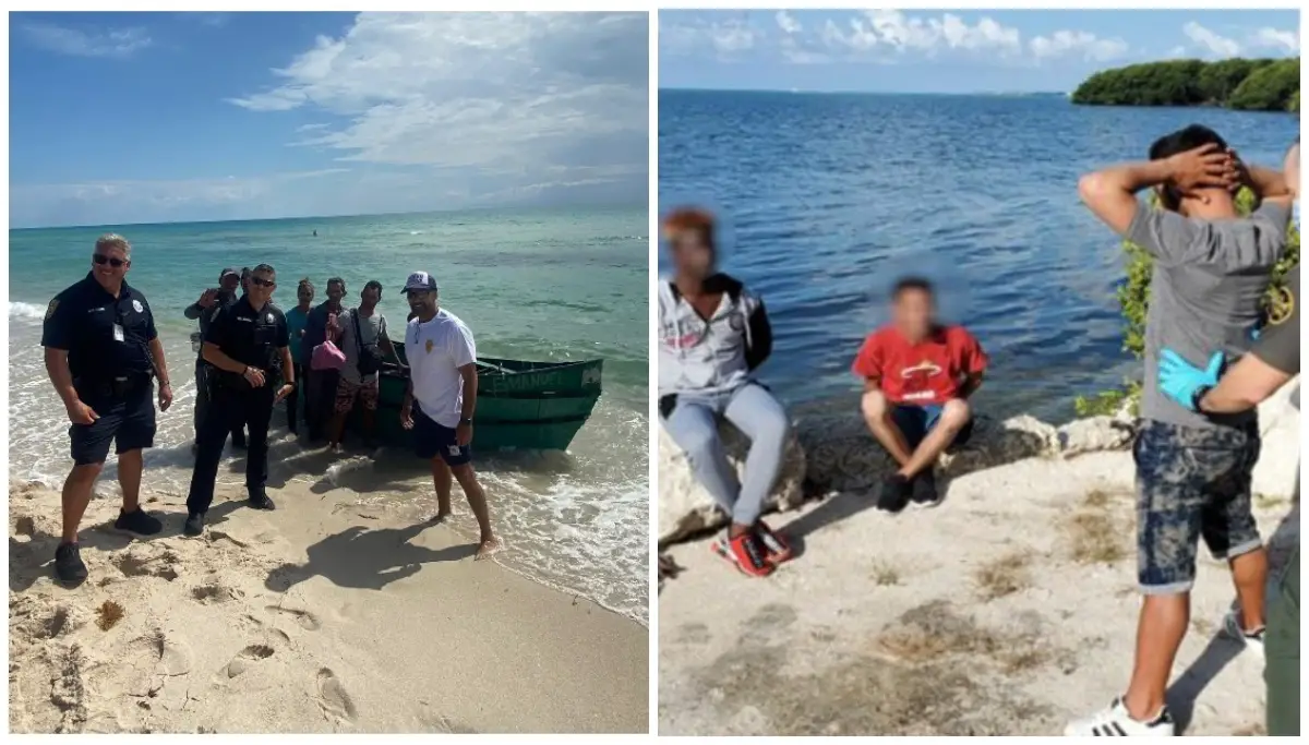 Dos grupos de balseros cubanos llegan a las costas de Florida, y son arrestados por la Patrulla Fronteriza