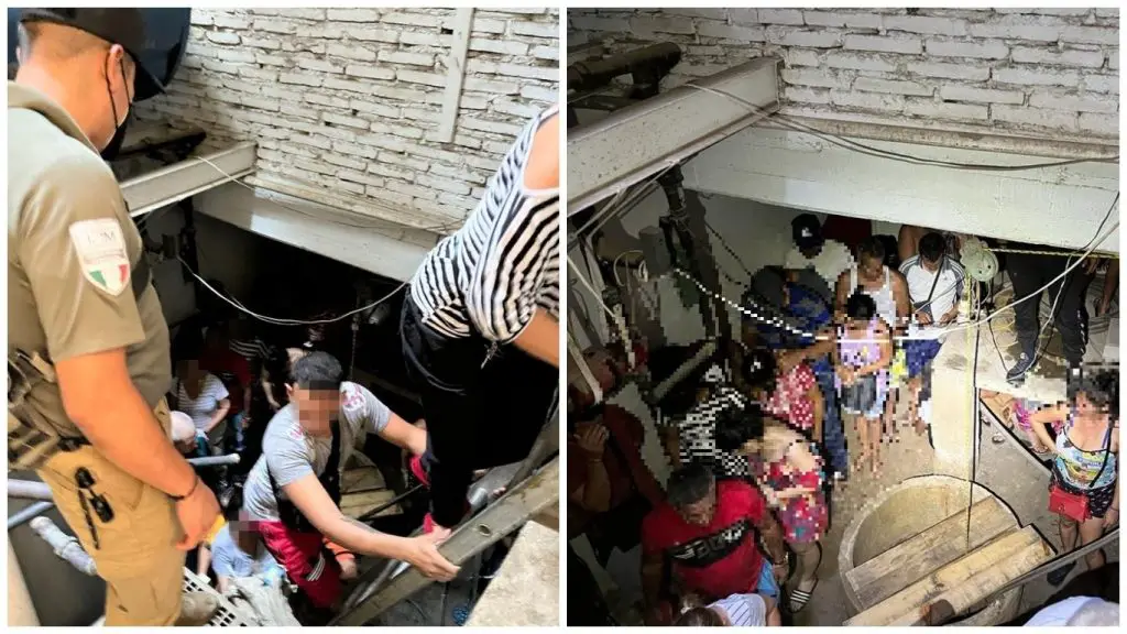 Oficiales de Migración en México encuentran 52 cubanos escondidos en un pozo de agua del cuarto de máquina de un hotel