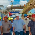 Díaz-Canel arma tremenda comitiva de barrigones y se va de recorrido por tres de las principales termoeléctricas del oriente de Cuba