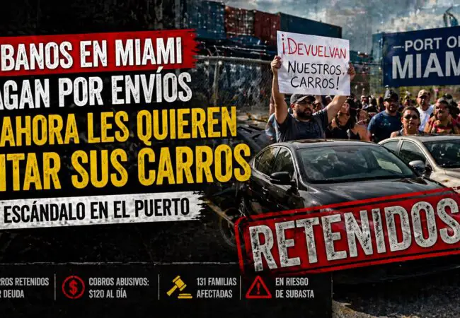 Pagaron por enviar sus autos a Cuba desde Miami… y ahora enfrentan subastas y deudas absurdas