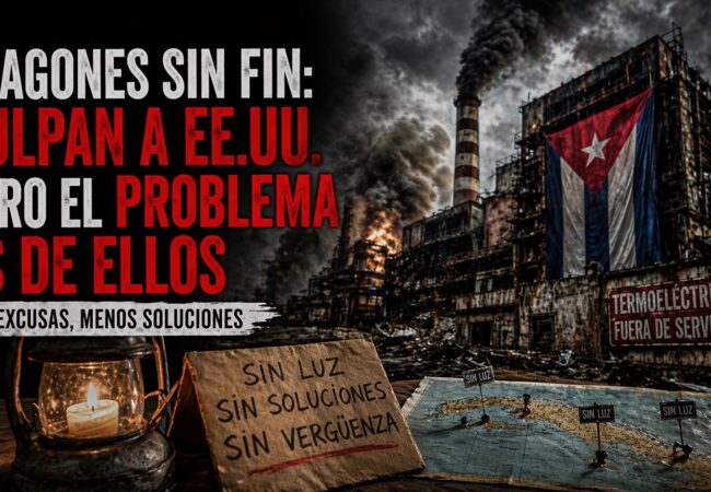 Régimen repite la agotada excusa de culpar a Estados Unidos ahora por impedir reparar las termoeléctricas en Cuba