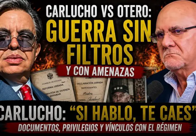 Carlucho amenaza a Carlos Otero se hacer públicos documentos y fotos que demostrarían su cercana relación con el régimen cubano