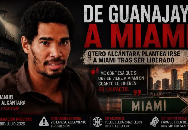 Luis Manuel Otero planea exiliarse en Miami tras salir de prisión el próximo mes de julio