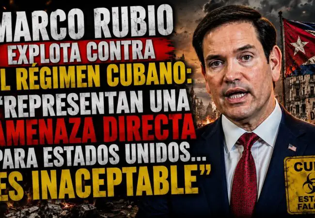Marco Rubio explota contra el régimen cubano: «Representan una amenaza directa para Estados Unidos… es inaceptable»