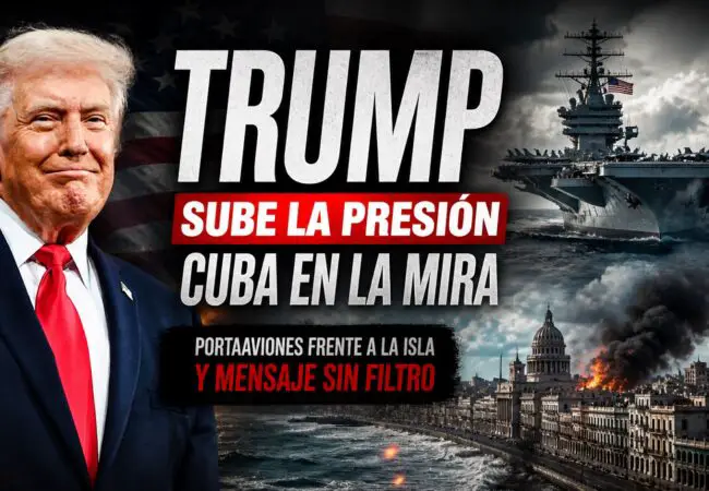 Trump vuelve a advertir que entre sus planes baraja la opción de enviar un portaviones a las costas de Cuba tras terminar la guera en Irán
