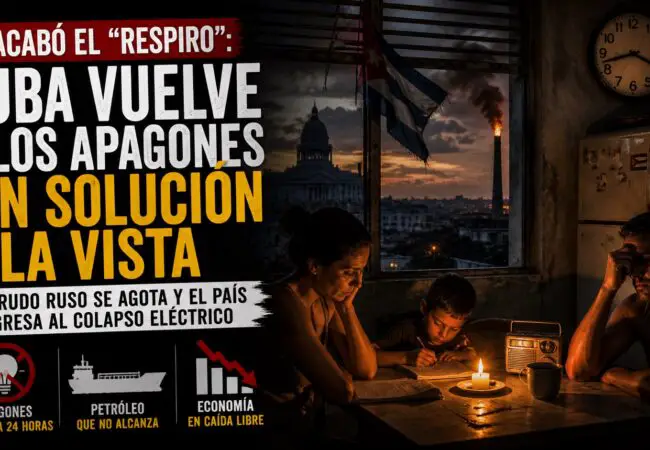 Se acabó el “respiro” de petróleo: Cuba vuelve a los apagones sin solución a la vista