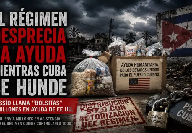 Régimen minimiza la ayuda humanitaria enviada por EE.UU. a damnificados del huracán Melissa: «Fueron bolsitas de alimentos y aseo»