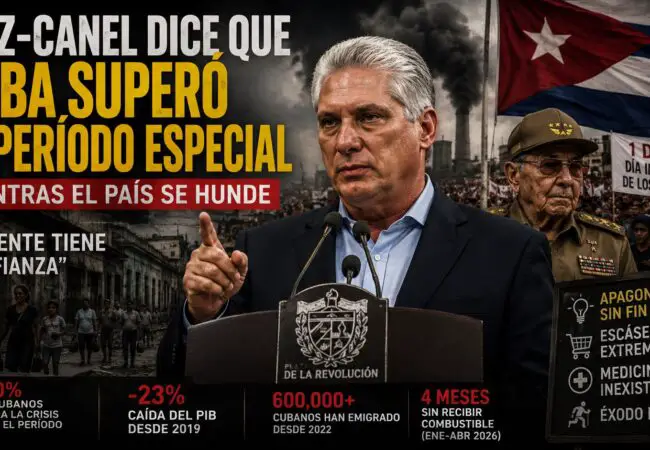 Díaz-Canel suelta su marranada sabatina asegurando que Cuba «ya dejó atrás el Período Especial» y que la población «tiene confianza» en la Revolución