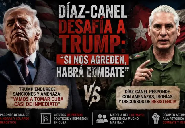 Díaz-Canel se pone en «modo Maduro» y amenaza directamente a Donald Trump: «Si nos agreden, aquí habrá combate»