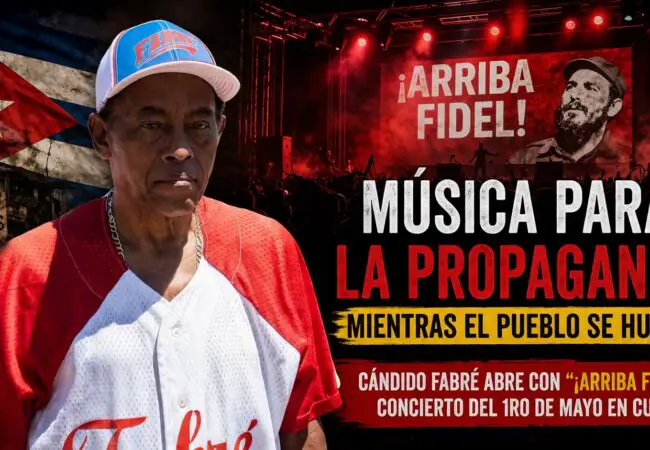 Fabré vuelve a alinearse con el régimen abriendo su concierto por el 1ro de Mayo en Bayamo con el tema “¡Arriba Fidel!”