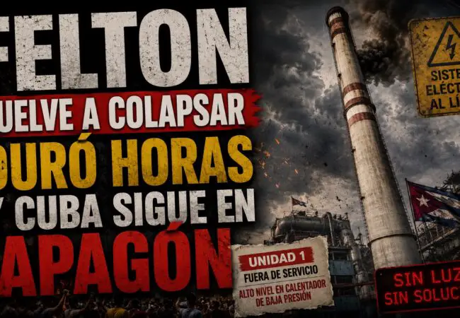 ¡Ultima Hora! Duró menos que un suspiro: Felton vuelve a romperse tras entrar al SEN y demuestra la fragilidad del sistema eléctrico en Cuba
