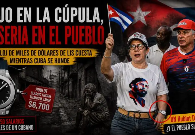 Lis Cuesta deja clara su vida de lujos luciendo un reloj de más de 6000 dólares durante la marcha del 1ro de Mayo