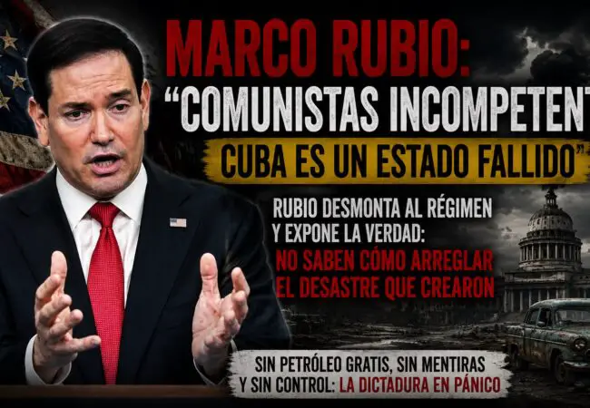 Marco Rubio no para de disparar contra Cuba y califica de «comunistas incompetentes» a quienes dirigen el país