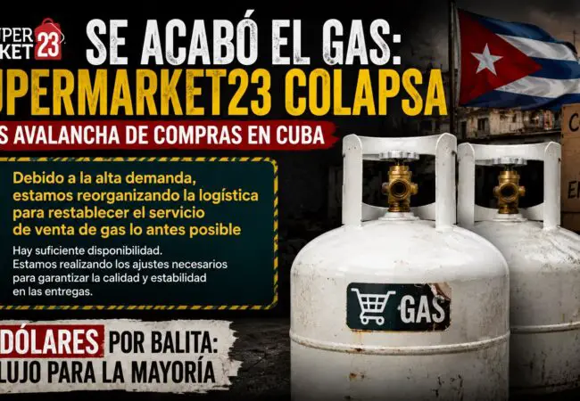 Supermarket23 promete reanudar la venta de cilindros de gas en dólares en Cuba, pero sin fecha exacta para ello