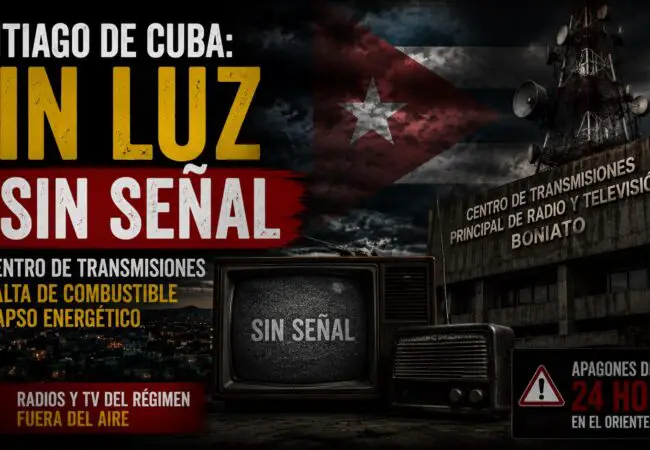 Santiago de Cuba se queda sin señal de radio y televisión por los prologandos apagones en esa provincia