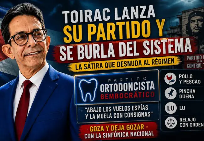 Ulises Toirac se suma a la tendencia y lanza desde Facebook su partido político llenito de relajo: «Abajo los vuelos espías y la muela con consignas»